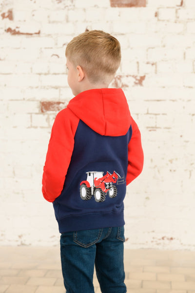 Little Lighthouse Boy's Jackson Full Zip Sweat - Red Tractor