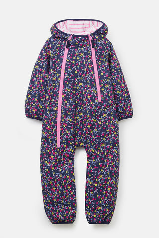 Little Lighthouse Jamie Girl's Puddlesuit - Navy Floral