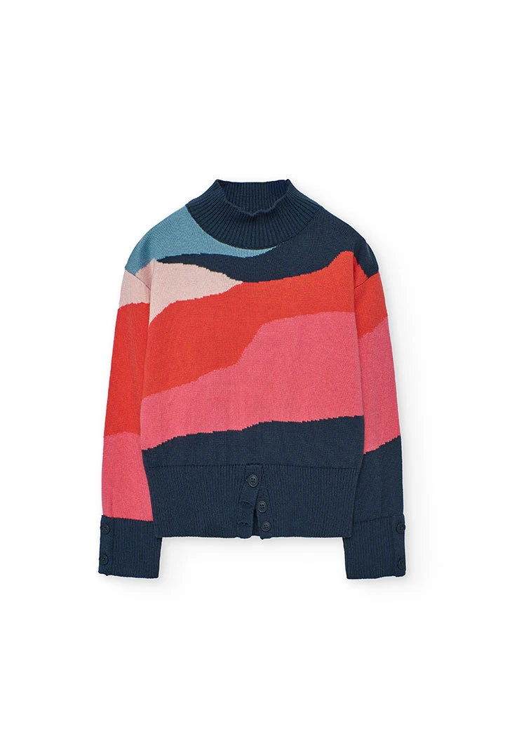 Boboli Girl's Knitted Sweater  Orange