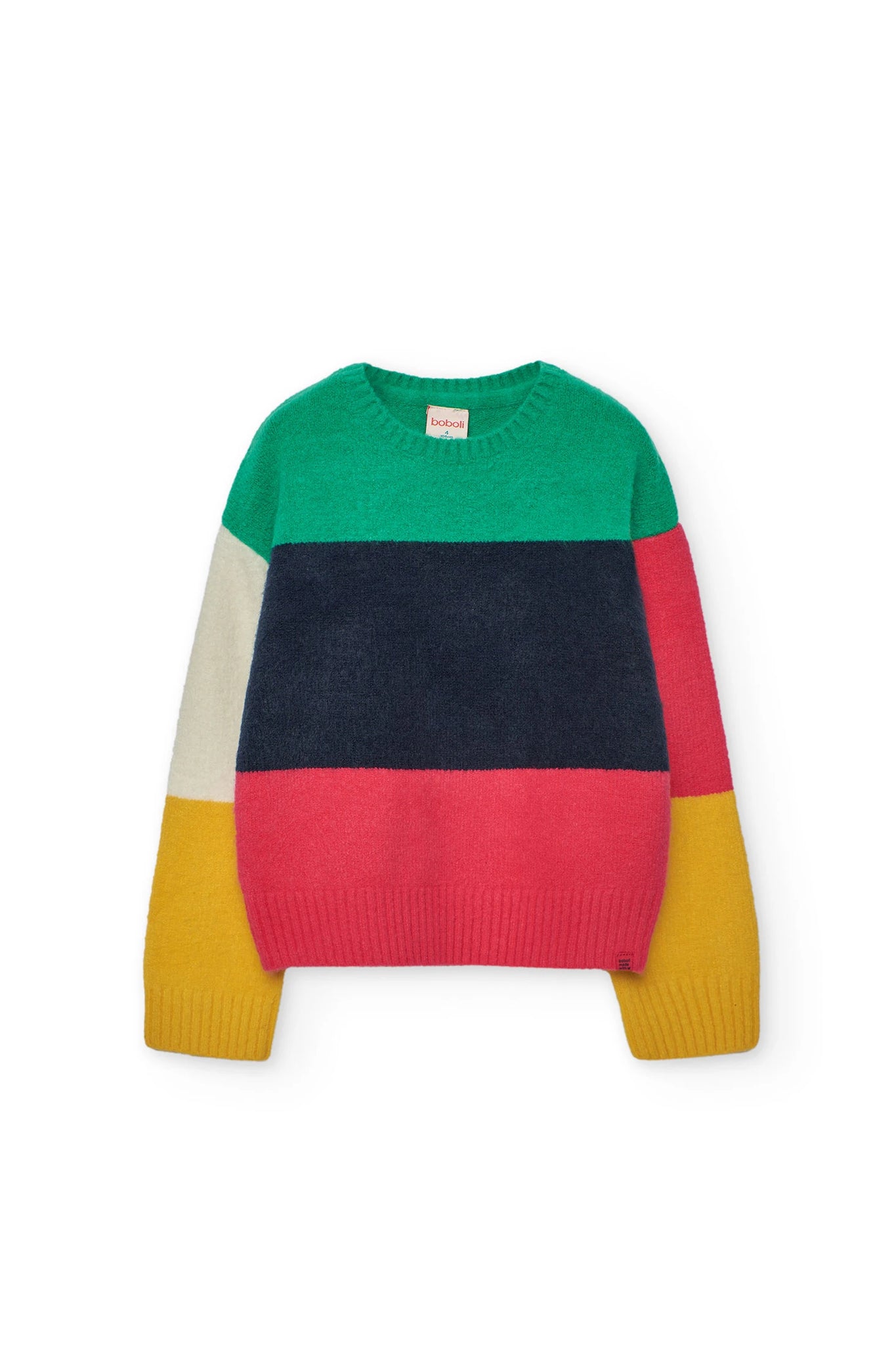 colour block boboli girls jumper