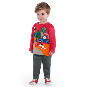 Kyly Baby Boys' Sweatshirt Set 1000106 Red