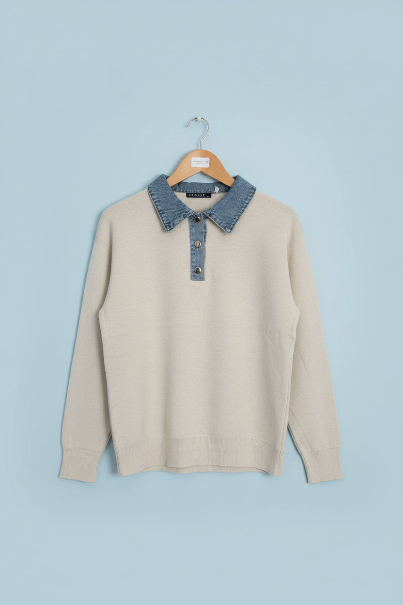 ladies one size jumper with collar