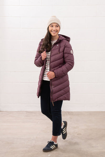 Lighthouse Ladies Laurel Lightly Padded Coat - Cranberry