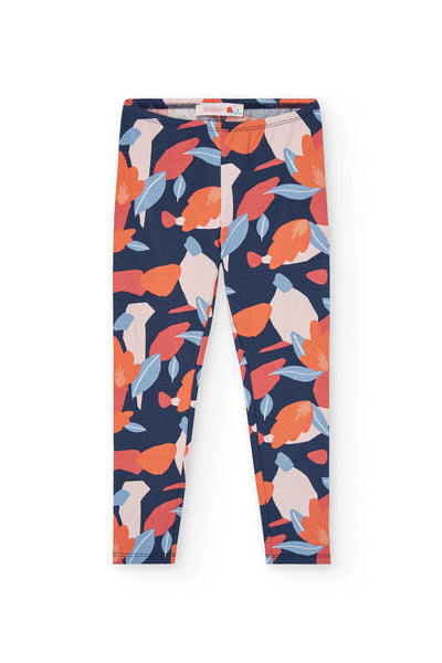 Boboli Girl's Stretch Leggings Flower Stitch