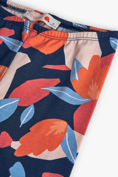 Boboli Girl's Stretch Leggings Flower Stitch