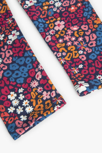 Boboli Girl's Elastic Leggings Floral Print 429038-9440 Multi