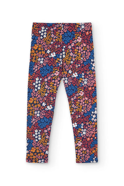 Boboli Girl's Elastic Leggings Floral Print 429038-9440 Multi