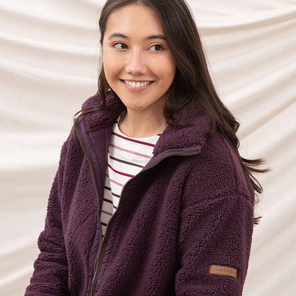 Lighthouse Ladies Cobh Full Zip Fleece Cranberry