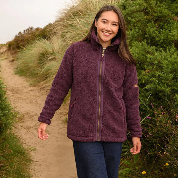 Lighthouse Ladies Cobh Full Zip Fleece Cranberry