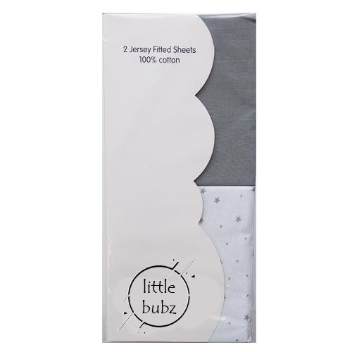 Little Bubz Cot Fitted Sheet 2 Pack
