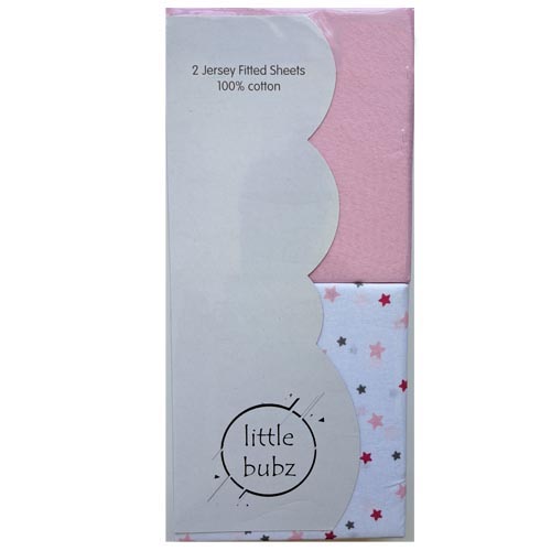 Little Bubz Cot Bed Fitted Sheet 2 Pack