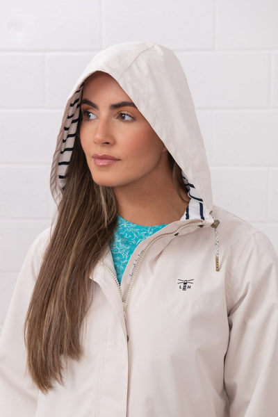 Lighthouse Ladies Long Beachcomber Jacket  Cream