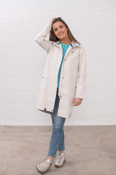 Lighthouse Ladies Long Beachcomber Jacket  Cream