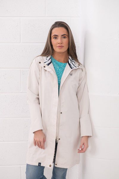 Lighthouse Ladies Long Beachcomber Jacket  Cream