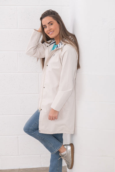 Lighthouse Ladies Long Beachcomber Jacket  Cream