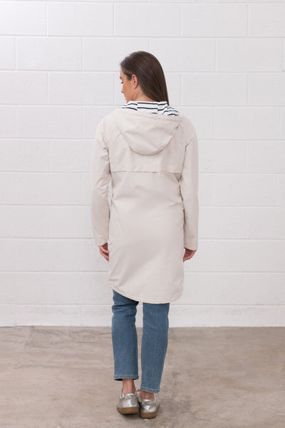 Lighthouse Ladies Long Beachcomber Jacket  Cream
