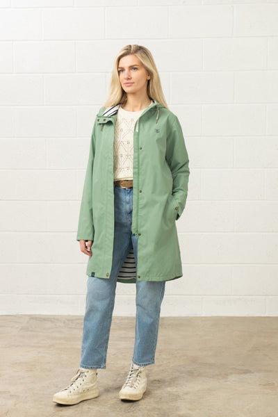 Lighthouse Ladies Long Beachcomber Jacket Soft Sage