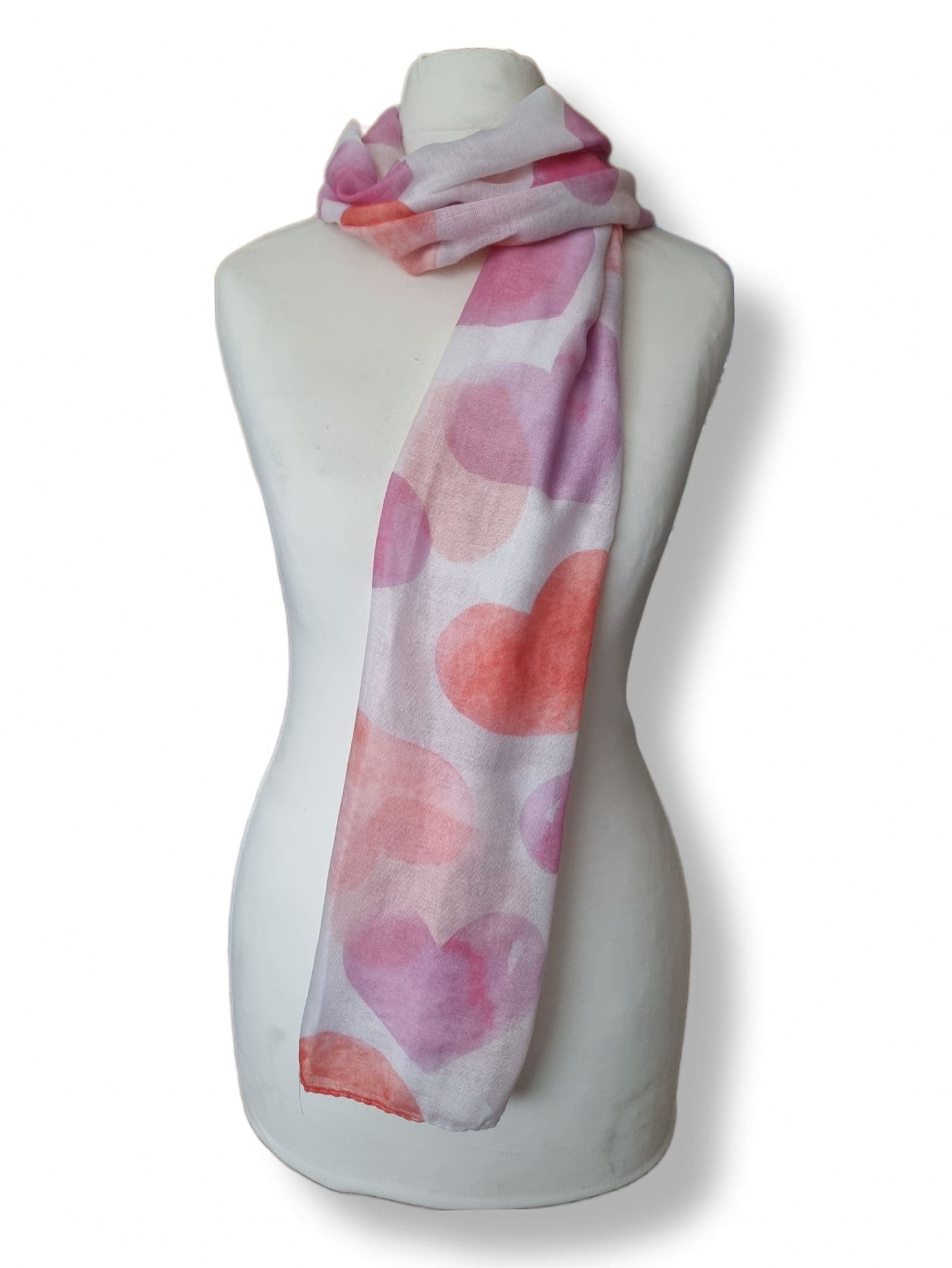 Ladies Heart Print Scarf LP3635 Assorted Colours
