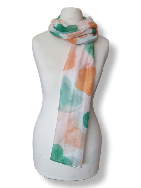 Ladies Heart Print Scarf LP3635 Assorted Colours