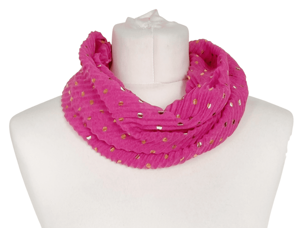 Crinkle Rose Gold Spot Magnetic Scarf MM1921A 3 COLOURS
