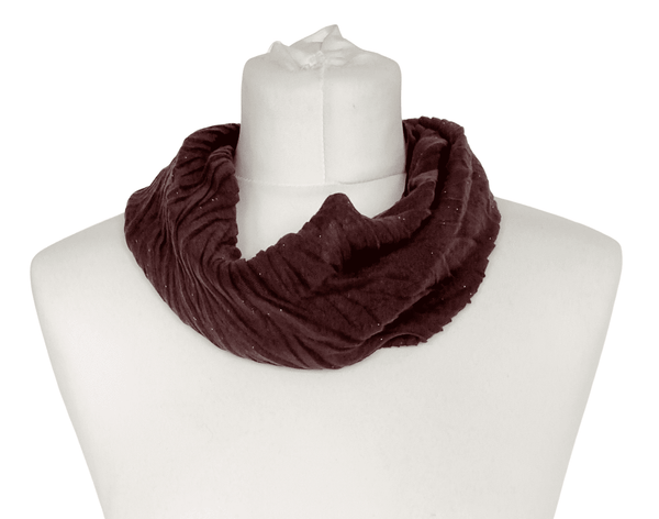 Crinkle Plain Silver Glitter Magnetic Scarf MM1922A