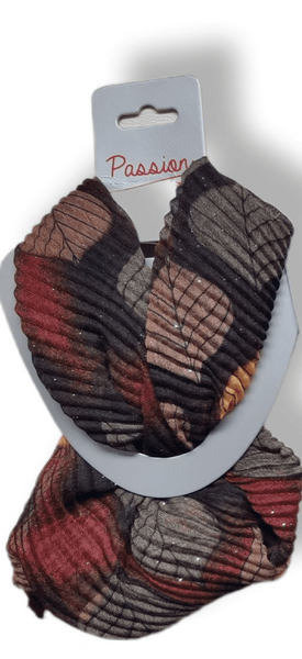 Leaf Design Magnetic Scarf MM1980 3 Colours