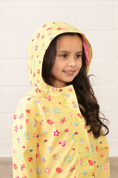 girls  yellow  waterproof  jackets