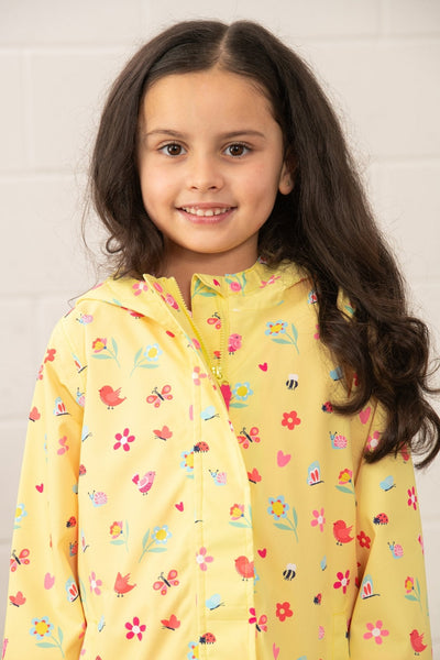 girls  yellow  waterproof  jackets