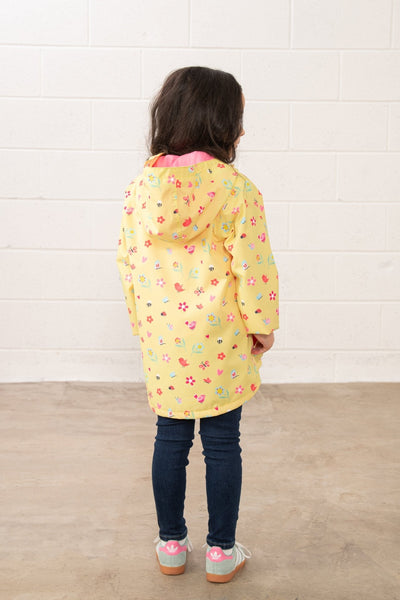 girls  yellow  waterproof  jackets