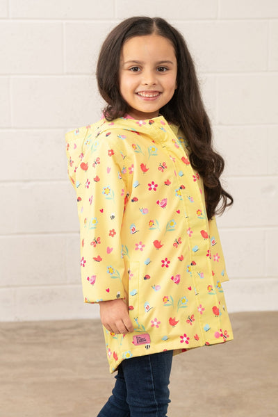 girls  yellow  waterproof  jackets