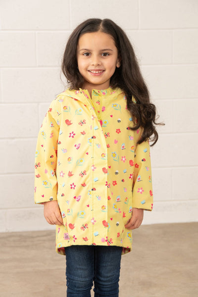 girls  yellow  waterproof  jackets