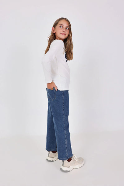 Boboli Girl's Flared Jeans 490542 Blue