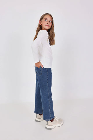 Boboli Girl's Flared Jeans 490542 Blue