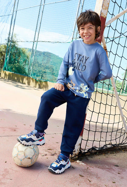 Boboli Boy's Plush Jogpants Navy