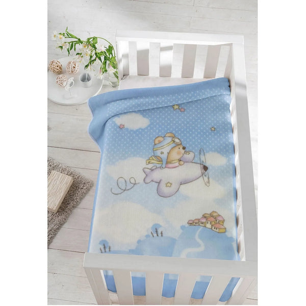 Pielsa Boxed Baby Cot Blanket 6378B Blue (110x140cm)