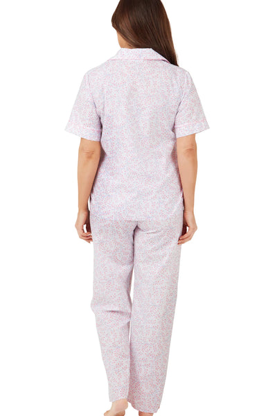 Marlon Ladies Poly Cotton Swirl Leaf Easy-Care Pyjama