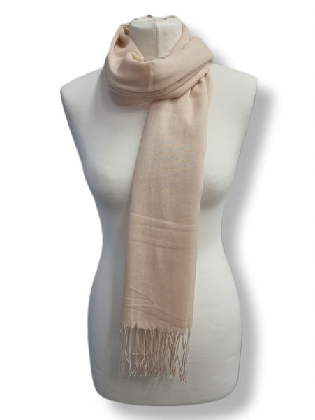 Ladies Plain Fringe Scarf PM4895 Assorted Colours