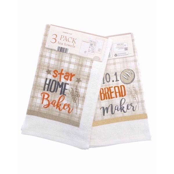 Country Club 3 Pack Tea  Towels Various