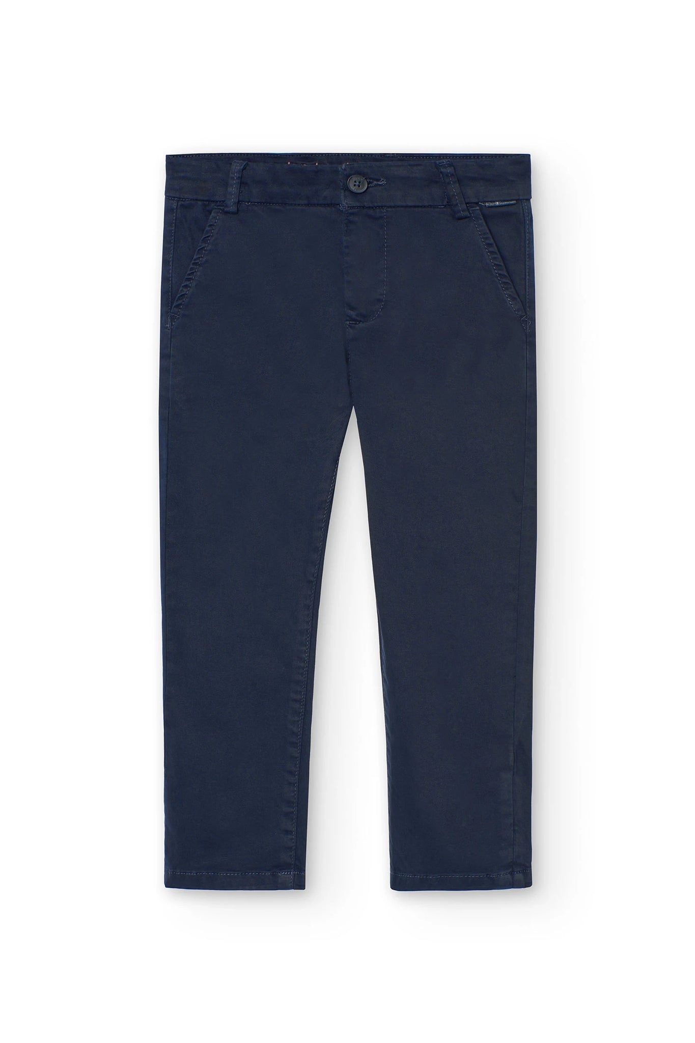 Boboli Boy's Stretch Satin Trousers 739021-2440 Navy