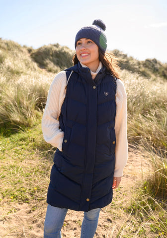 Lighthouse Ladies Savannah Long Gilet - Navy