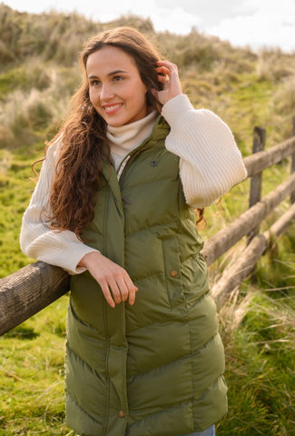 Lighthouse Ladies Savannah Long Gilet - Olive