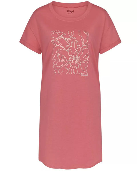 Triumph  Ladies Short Sleeved Nightdress 100% cotton 10222566 Salsa