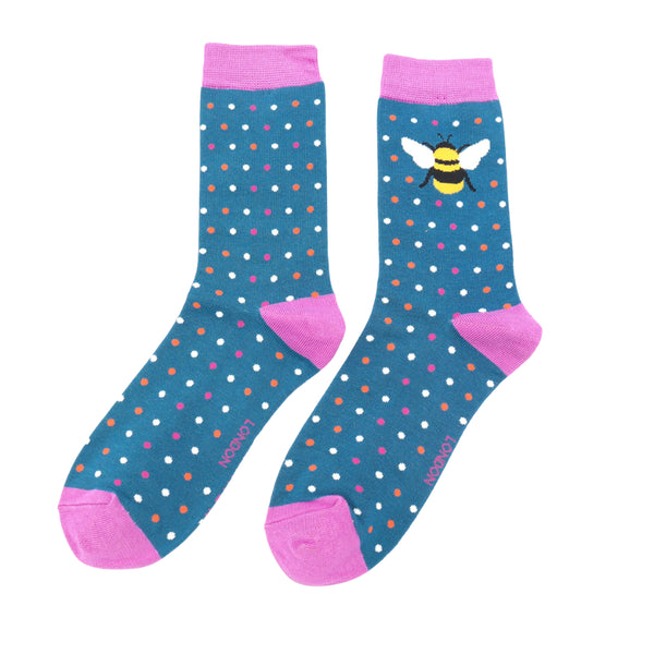 Miss Sparrow Ladies Bamboo Socks Bumble Bee & Dots