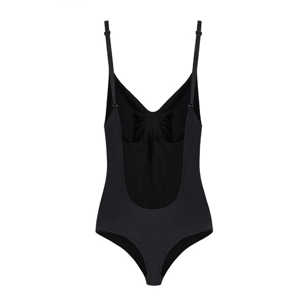 ByeBra Soft Touch Seamless Bodysuit Ultra Low Back Black