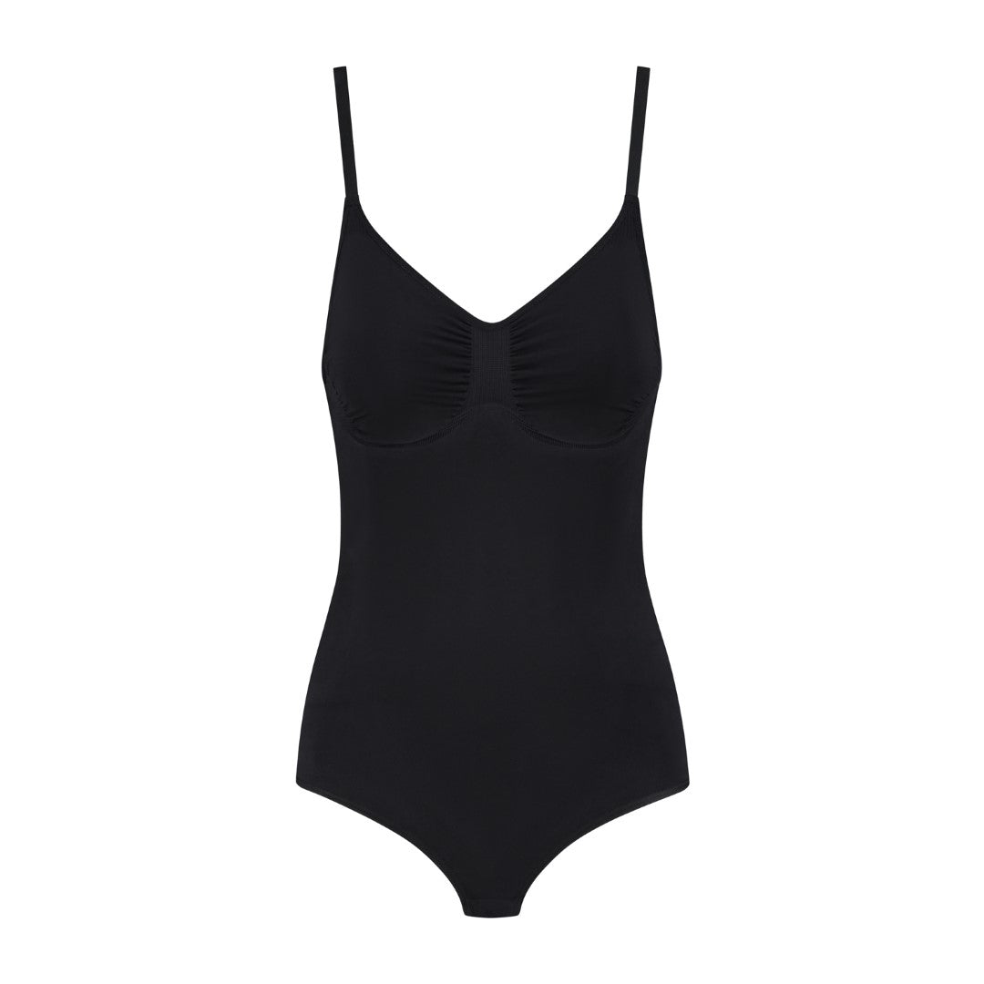 ByeBra Soft Touch Seamless Bodysuit Ultra Low Back Black