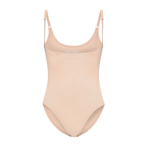 ByeBra Soft Touch Seamless Bodysuit Open Bust Beige