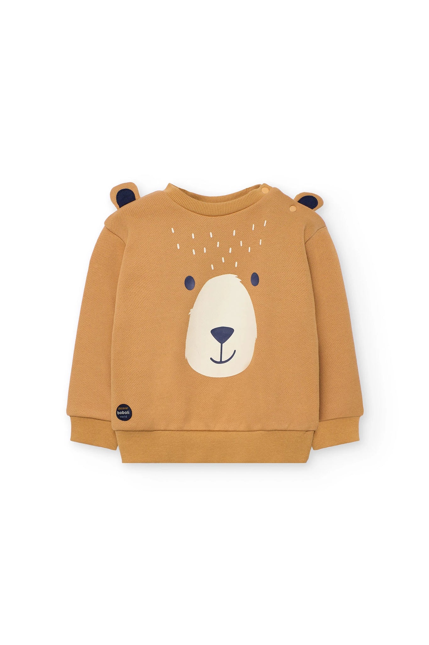 Boboli Boy's Plush Sweatshirt Yellow Animal
