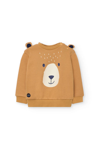 Boboli Boy's Plush Sweatshirt Yellow Animal