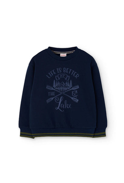 Boboli Boy's Plush Sweatshirt Navy
