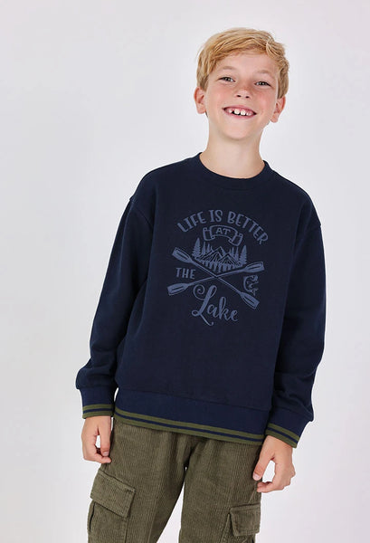 Boboli Boy's Plush Sweatshirt Navy